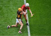 8 August 2021; Luke Meade of Cork in action against Richie Reid of Kilkenny during the GAA Hurling All-Ireland Senior Championship semi-final match between Kilkenny and Cork at Croke Park in Dublin. Photo by Daire Brennan/Sportsfile