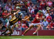 8 August 2021; Alan Cadogan of Cork breaks away from Huw Lawlor of Kilkenny during the GAA Hurling All-Ireland Senior Championship semi-final match between Kilkenny and Cork at Croke Park in Dublin. Photo by David Fitzgerald/Sportsfile
