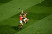 8 August 2021; James Bergin of Kilkenny in action against Seán O'Donoghue of Cork during the GAA Hurling All-Ireland Senior Championship semi-final match between Kilkenny and Cork at Croke Park in Dublin. Photo by Daire Brennan/Sportsfile