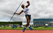 8 August 2021; Brian McCulloch of Celbridge AC, Kildare, competing in the Boy's U14 Javelin during day three of the Irish Life Health National Juvenile Track & Field Championships at Tullamore Harriers Stadium in Tullamore, Offaly. Photo by Sam Barnes/Sportsfile