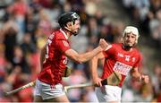 8 August 2021; Jack O'Connor of Cork celebrates after scoring his side's first goal during the GAA Hurling All-Ireland Senior Championship semi-final match between Kilkenny and Cork at Croke Park in Dublin. Photo by Harry Murphy/Sportsfile