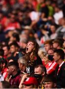 8 August 2021; A Cork supporter reacts during the GAA Hurling All-Ireland Senior Championship semi-final match between Kilkenny and Cork at Croke Park in Dublin. Photo by David Fitzgerald/Sportsfile