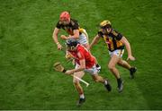 8 August 2021; Jack O'Connor of Cork in action against Cillian Buckley, left, and James Bergin of Kilkenny during the GAA Hurling All-Ireland Senior Championship semi-final match between Kilkenny and Cork at Croke Park in Dublin. Photo by Daire Brennan/Sportsfile