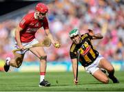 8 August 2021; Alan Connolly of Cork gets past Huw Lawlor of Kilkenny during the GAA Hurling All-Ireland Senior Championship semi-final match between Kilkenny and Cork at Croke Park in Dublin. Photo by Piaras Ó Mídheach/Sportsfile