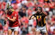 8 August 2021; Alan Cadogan of Cork in action against Conor Fogarty of Kilkenny during the GAA Hurling All-Ireland Senior Championship semi-final match between Kilkenny and Cork at Croke Park in Dublin. Photo by Piaras Ó Mídheach/Sportsfile