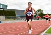 8 August 2021; Conor Sherwin of Mullingar Harriers AC, Westmeath, competing in the Boy's U16 3000m during day three of the Irish Life Health National Juvenile Track & Field Championships at Tullamore Harriers Stadium in Tullamore, Offaly. Photo by Sam Barnes/Sportsfile