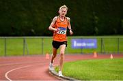8 August 2021; Ben Walshe of Nenagh Olympic AC, Tipperary, competing in the Boy's U16 3000m during day three of the Irish Life Health National Juvenile Track & Field Championships at Tullamore Harriers Stadium in Tullamore, Offaly. Photo by Sam Barnes/Sportsfile