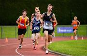 8 August 2021; Kyle Thompson of Loughview AC, Down, competing in the Boy's U17 3000m during day three of the Irish Life Health National Juvenile Track & Field Championships at Tullamore Harriers Stadium in Tullamore, Offaly. Photo by Sam Barnes/Sportsfile