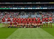 8 August 2021; The Cork squad before the GAA Hurling All-Ireland Senior Championship semi-final match between Kilkenny and Cork at Croke Park in Dublin. Photo by Ray McManus/Sportsfile