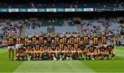 8 August 2021; The Kilkeny squad before the GAA Hurling All-Ireland Senior Championship semi-final match between Kilkenny and Cork at Croke Park in Dublin. Photo by Ray McManus/Sportsfile