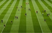 8 August 2021; Cork players and officials walk the pitch before the GAA Hurling All-Ireland Senior Championship semi-final match between Kilkenny and Cork at Croke Park in Dublin. Photo by Ray McManus/Sportsfile