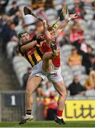 8 August 2021; Richie Hogan of Kilkenny in action against Niall O'Leary of Cork during the GAA Hurling All-Ireland Senior Championship semi-final match between Kilkenny and Cork at Croke Park in Dublin. Photo by Harry Murphy/Sportsfile