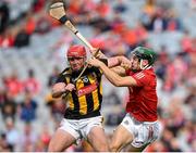8 August 2021; Adrian Mullen of Kilkenny is tackled by Mark Coleman of Cork during the GAA Hurling All-Ireland Senior Championship semi-final match between Kilkenny and Cork at Croke Park in Dublin. Photo by Piaras Ó Mídheach/Sportsfile