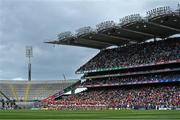 8 August 2021; Cork players stand for Amhrán na bhFiann before the GAA Hurling All-Ireland Senior Championship semi-final match between Kilkenny and Cork at Croke Park in Dublin. Photo by Piaras Ó Mídheach/Sportsfile