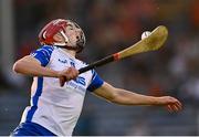 9 August 2021; Patrick Fitzgerald of Waterford tries to control the ball after he was fouled during the Electric Ireland Munster Minor Hurling Championship Final match between Cork and Waterford at Semple Stadium in Thurles, Tipperary. Photo by Piaras Ó Mídheach/Sportsfile