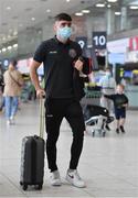 10 August 2021; Dawson Devoy of Bohemians at Dublin Airport prior to his side's departure to Greece for their UEFA Europa Conference League third qualifying round second leg match against PAOK. Photo by Seb Daly/Sportsfile