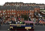 10 August 2021; Team Ireland women's lightweight gold medallist Kellie Harrington and Emmet Brennan pass through Portland Row in Dublin on their return from the Tokyo 2020 Summer Olympic Games. Photo by David Fitzgerald/Sportsfile