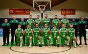10 August 2021; Ireland team before the FIBA Men’s European Championship for Small Countries day one match between Andorra and Ireland at National Basketball Arena in Tallaght, Dublin. Photo by Eóin Noonan/Sportsfile