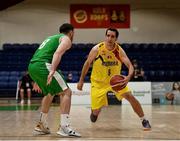 10 August 2021; Guillem Colom of Andorra in action against Kyle Hosford of Ireland during the FIBA Men’s European Championship for Small Countries day one match between Andorra and Ireland at National Basketball Arena in Tallaght, Dublin. Photo by Eóin Noonan/Sportsfile