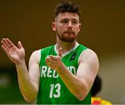 10 August 2021; Jordan Blount of Ireland during the FIBA Men’s European Championship for Small Countries day one match between Andorra and Ireland at National Basketball Arena in Tallaght, Dublin. Photo by Eóin Noonan/Sportsfile