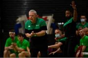 10 August 2021; Ireland head coach Mark Keenan during the FIBA Men’s European Championship for Small Countries day one match between Andorra and Ireland at National Basketball Arena in Tallaght, Dublin. Photo by Eóin Noonan/Sportsfile