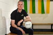 11 August 2021; U20 Offaly manager Declan Kelly pictured at Kilclonfert GAA Club in Offaly ahead of the EirGrid U20 Football All-Ireland Final this Sunday. EirGrid, the state-owned company that manages and develops Ireland's electricity grid, has partnered with the GAA since 2015 as sponsor of the U20 GAA Football All-Ireland Championship. Photo by Sam Barnes/Sportsfile