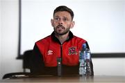 11 August 2021; Andy Boyle during a Dundalk press conference at Tallaght Stadium in Dublin. Photo by Ben McShane/Sportsfile