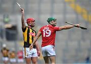 8 August 2021; Eoin Cadogan of Cork and Adrian Mullen of Kilkenny during the GAA Hurling All-Ireland Senior Championship semi-final match between Kilkenny and Cork at Croke Park in Dublin. Photo by Piaras Ó Mídheach/Sportsfile
