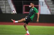 11 August 2021; Aaron Greene during a Shamrock Rovers training session at Elbasan Arena in Elbasan, Albania. Photo by Florion Goga/Sportsfile