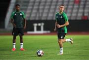 11 August 2021; Max Murphy during a Shamrock Rovers training session at Elbasan Arena in Elbasan, Albania. Photo by Florion Goga/Sportsfile