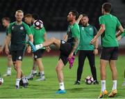 11 August 2021; Chris McCann during a Shamrock Rovers training session at Elbasan Arena in Elbasan, Albania. Photo by Florion Goga/Sportsfile