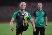 11 August 2021; Liam Scales during a Shamrock Rovers training session at Elbasan Arena in Elbasan, Albania. Photo by Florion Goga/Sportsfile