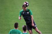 11 August 2021; Aaron Greene during a Shamrock Rovers training session at Elbasan Arena in Elbasan, Albania. Photo by Florion Goga/Sportsfile