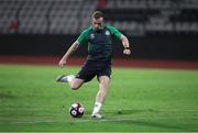 11 August 2021; Sean Hoare during a Shamrock Rovers training session at Elbasan Arena in Elbasan, Albania. Photo by Florion Goga/Sportsfile