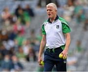 7 August 2021; Limerick manager John Kiely before the GAA Hurling All-Ireland Senior Championship semi-final match between Limerick and Waterford at Croke Park in Dublin. Photo by Piaras Ó Mídheach/Sportsfile
