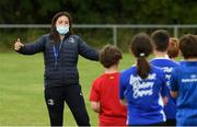 12 August 2021; Coach Holly Leach with participants during the Bank of Ireland Leinster Rugby Summer Camp at Newbridge RFC in Newbridge, Kildare. Photo by Matt Browne/Sportsfile