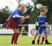 12 August 2021; Cianna Stacey, age 10, in action during the Bank of Ireland Leinster Rugby Summer Camp at Newbridge RFC in Newbridge, Kildare. Photo by Matt Browne/Sportsfile