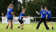 12 August 2021; Cillian Stamper, age 10, in action during the Bank of Ireland Leinster Rugby Summer Camp at Newbridge RFC in Newbridge, Kildare. Photo by Matt Browne/Sportsfile