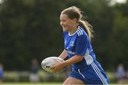 12 August 2021; Lyra Harrington, age 11, in action during the Bank of Ireland Leinster Rugby Summer Camp at Newbridge RFC in Newbridge, Kildare. Photo by Matt Browne/Sportsfile