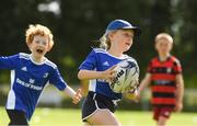 12 August 2021; Elien Cahill, age 7, in action during the Bank of Ireland Leinster Rugby Summer Camp at Newbridge RFC in Newbridge, Kildare. Photo by Matt Browne/Sportsfile