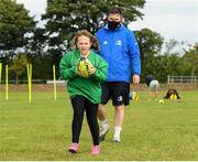 12 August 2021; Ava Lonergan in action during the Bank of Ireland Leinster Rugby Summer Inclusion Camp at Newbridge RFC in Newbridge, Kildare. Photo by Matt Browne/Sportsfile