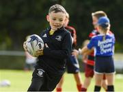 12 August 2021; AJ O'Connor, age 7, in action during the Bank of Ireland Leinster Rugby Summer Camp at Newbridge RFC in Newbridge, Kildare. Photo by Matt Browne/Sportsfile