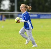 12 August 2021; Addison Cole, age 11, in action during the Bank of Ireland Leinster Rugby Summer Inclusion Camp at Newbridge RFC in Newbridge, Kildare. Photo by Matt Browne/Sportsfile