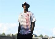 12 August 2021; Wilfred Zahibo of Dundalk before the UEFA Europa Conference League third qualifying round second leg match between Dundalk and Vitesse at Tallaght Stadium in Dublin. Photo by Ben McShane/Sportsfile