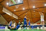 12 August 2021; Jordan Blount of Ireland scores a basket during the FIBA Men’s European Championship for Small Countries day three match between Ireland and San Marino at National Basketball Arena in Tallaght, Dublin. Photo by Eóin Noonan/Sportsfile