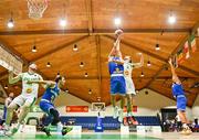12 August 2021; Francesco Palmieri of San Marino in action against Lorcan Murphy of Ireland during the FIBA Men’s European Championship for Small Countries day three match between Ireland and San Marino at National Basketball Arena in Tallaght, Dublin. Photo by Eóin Noonan/Sportsfile