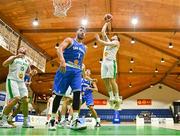 12 August 2021; Kyle Hosford of Ireland scores a basket during the FIBA Men’s European Championship for Small Countries day three match between Ireland and San Marino at National Basketball Arena in Tallaght, Dublin. Photo by Eóin Noonan/Sportsfile