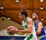 12 August 2021; Lorcan Murphy of Ireland in action against Gioele Moretti of San Marino during the FIBA Men’s European Championship for Small Countries day three match between Ireland and San Marino at National Basketball Arena in Tallaght, Dublin. Photo by Eóin Noonan/Sportsfile