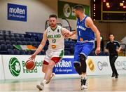 12 August 2021; Jordan Blount of Ireland in action against Ygor Biordi of San Marino during the FIBA Men’s European Championship for Small Countries day three match between Ireland and San Marino at National Basketball Arena in Tallaght, Dublin. Photo by Eóin Noonan/Sportsfile