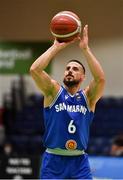 12 August 2021; Davide Macina of San Marino during the FIBA Men’s European Championship for Small Countries day three match between Ireland and San Marino at National Basketball Arena in Tallaght, Dublin. Photo by Eóin Noonan/Sportsfile